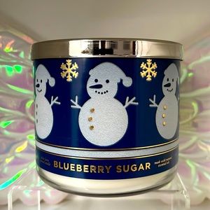 Bath And Body Works 3wickcandle Blueberry Sugar